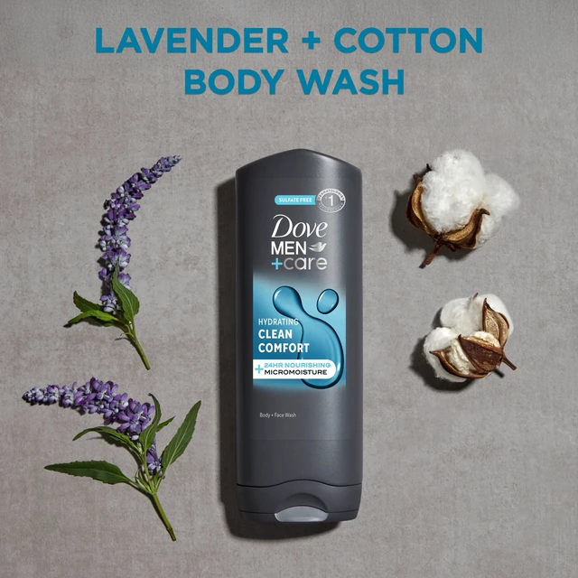 Alt view image 6 of 6 - Dove Men+Care Hydrating Clean Comfort Body and Face Wash with 24-Hour Nourishing Micromoisture Technology, 18 fl oz