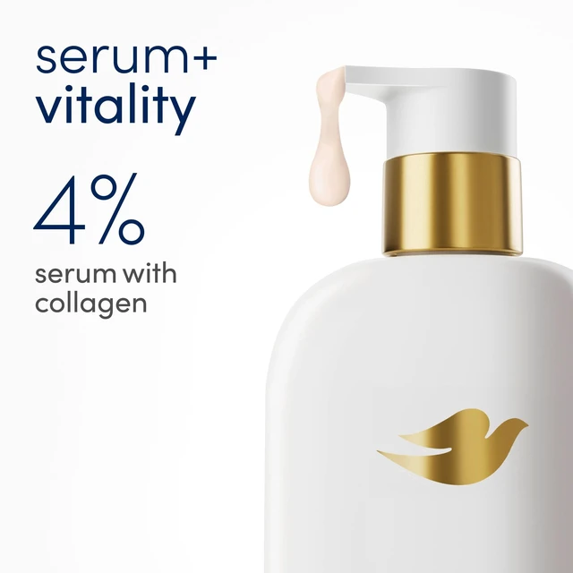 Alt view image 3 of 6 - Dove Body Wash 4% Restoring Serum with Collagen, 18.5 fl oz
