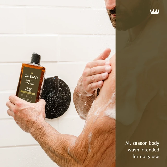 Alt view image 2 of 7 - Cremo Men's Body Wash, Fresh Timber Scent, 16 fl oz