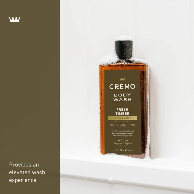 Alt view image 6 of 7 - Cremo Men's Body Wash, Fresh Timber Scent, 16 fl oz