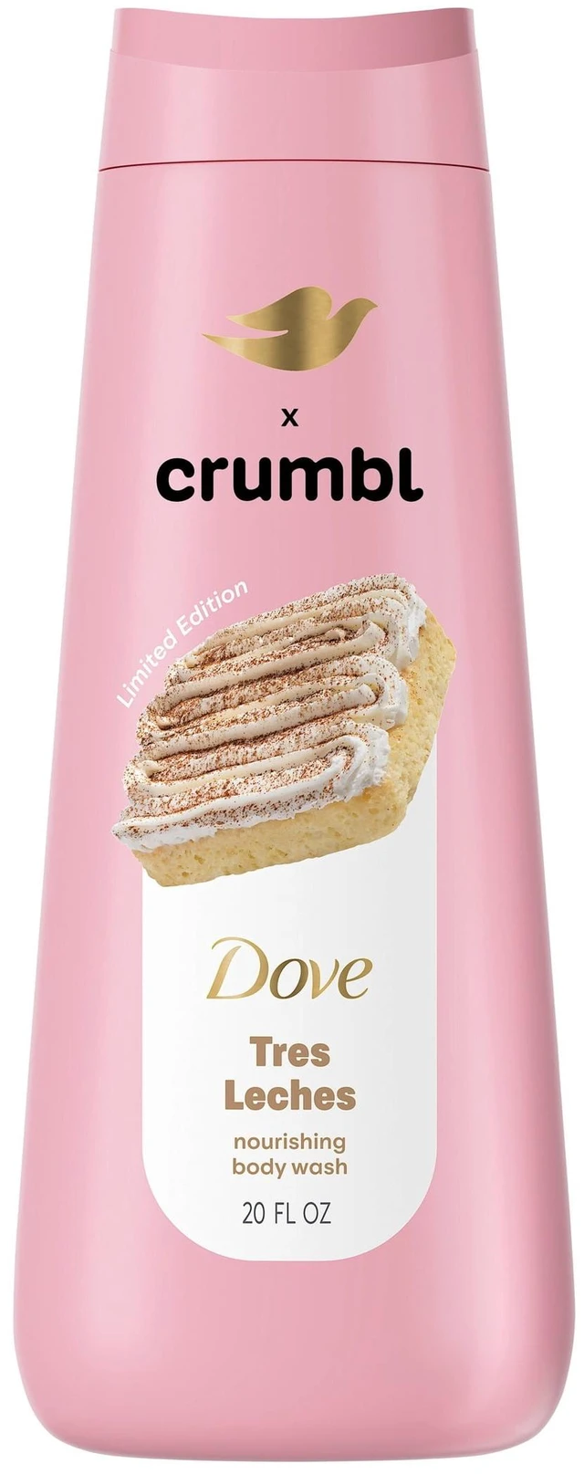 Main image of Dove Crumbl Limited Edition Tres Leches Body Wash, 20 fl oz