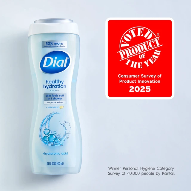 Alt view image 5 of 5 - Dial Body Wash, Healthy Hydration, Hyaluronic Acid, 16Fl Oz
