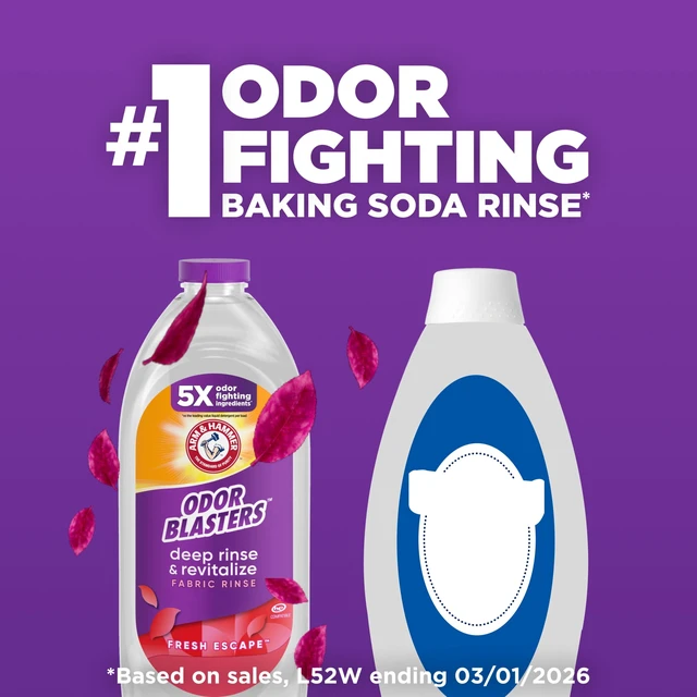 Alt view image 3 of 5 - ARM & HAMMER Odor Blasters Deep Rinse and Revitalize Fabric Rinse, Fresh Escape, 28 fl oz