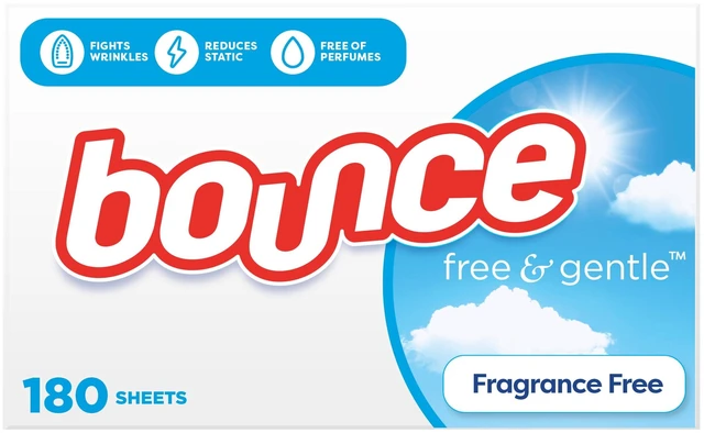 Main image of Bounce Free & Gentle Unscented Dryer Sheets, 180 Count
