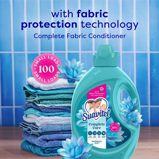 Alt view image 6 of 6 - Suavitel Complete 100fl oz Liquid Fabric Softener, Fabric Conditioner, Waterfall Mist Scent Bottle