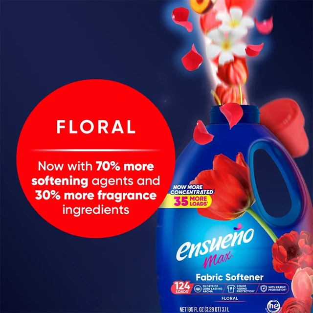 Alt view image 2 of 7 - Ensueno Max Liquid Fabric Softener, Floral, 105oz