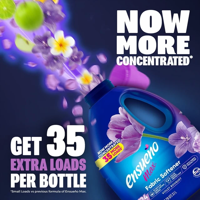 Alt view image 4 of 7 - Ensueno Max Liquid Fabric Softener, Violet Bouquet, 105oz