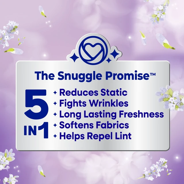 Alt view image 3 of 7 - Snuggle Lavender Breeze Dryer Sheets 80 Count