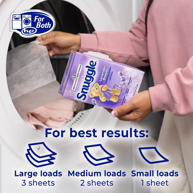 Alt view image 7 of 7 - Snuggle Lavender Breeze Dryer Sheets 80 Count