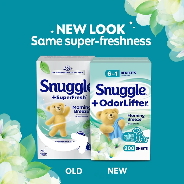 Alt view image 3 of 5 - Snuggle OdorLifter Morning Breeze Dryer Sheets, 200 Count