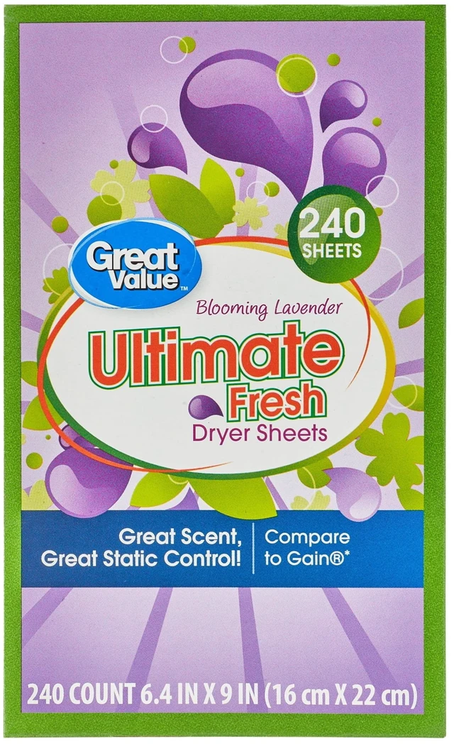 Main image of Great Value Ultimate Fresh Dryer Sheets, Blooming Lavender, 240 Count