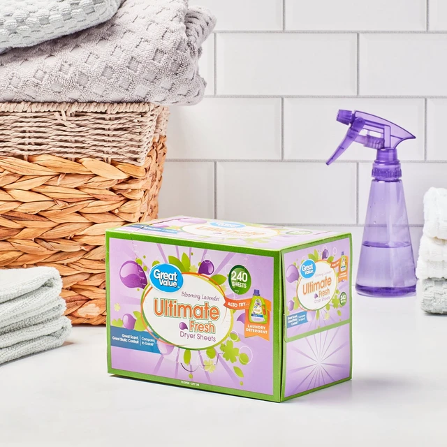 Alt view image 6 of 6 - Great Value Ultimate Fresh Dryer Sheets, Blooming Lavender, 240 Count