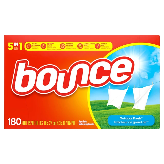 Alt view image 3 of 6 - Bounce Dryer Sheets 180 Count, Outdoor Fresh Scent