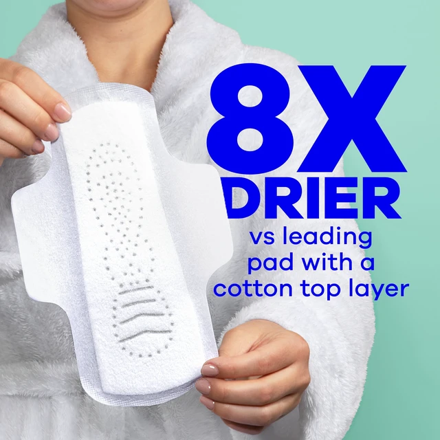 Alt view image 5 of 5 - Always Pure Cotton Size 3 Pads with Wings, Heavy Absorbency, Organic Top Layer, 22 Count