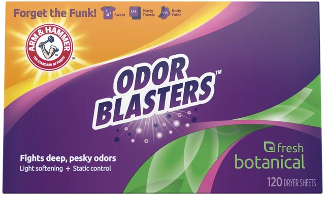 Main image of Arm & Hammer Odor Blaster Dryer Sheets Fresh Botanical Scent 120Count