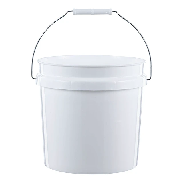 Alt view image 3 of 4 - United Solutions 2 Gallon Round Comfort Handle Plastic Utility Bucket, White, 2 Pack