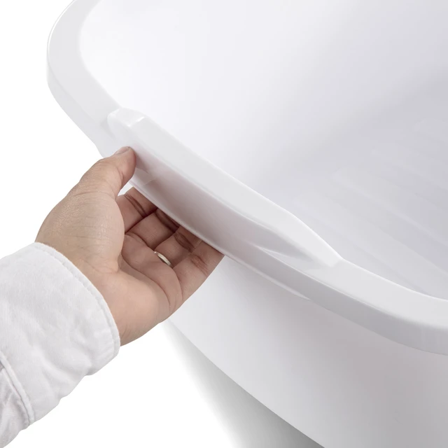 Alt view image 4 of 6 - Sterilite 18Qt Dishpan (2-Pack), Multi-Purpose Plastic Wash Tub, White, for Kitchen Sink Organization and Drying
