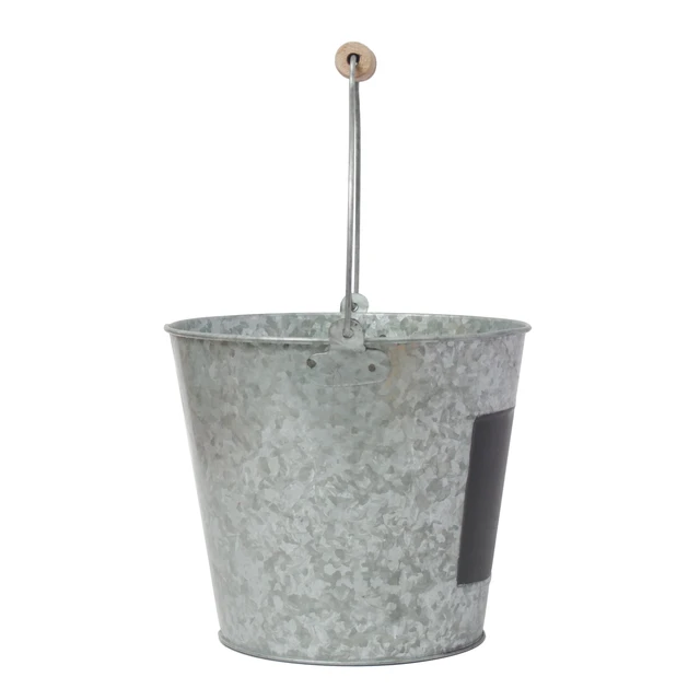 Alt view image 6 of 6 - Hosley Elegant Expressions Metal Pail with Chalkboard, 2 Pack