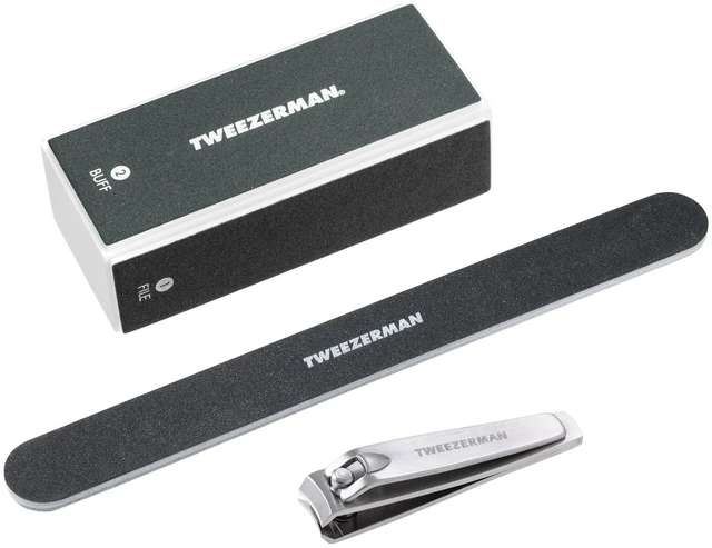 Main image of Tweezerman Black Manicure Kit - Nail File, Clipper and Buffer