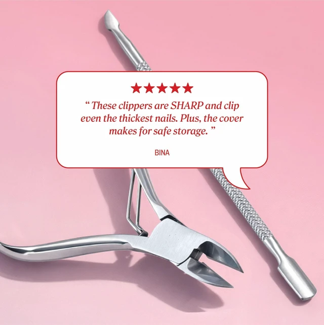 Alt view image 2 of 6 - Onyx Professional 3-Piece Stainless Steel Nail Care Kit with Ingrown Toenail Remover, Protective Case
