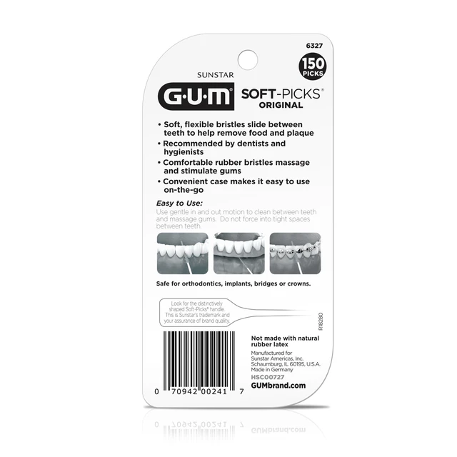 Alt view image 5 of 6 - GUM Soft-Picks Original Dental Picks, 150 Count