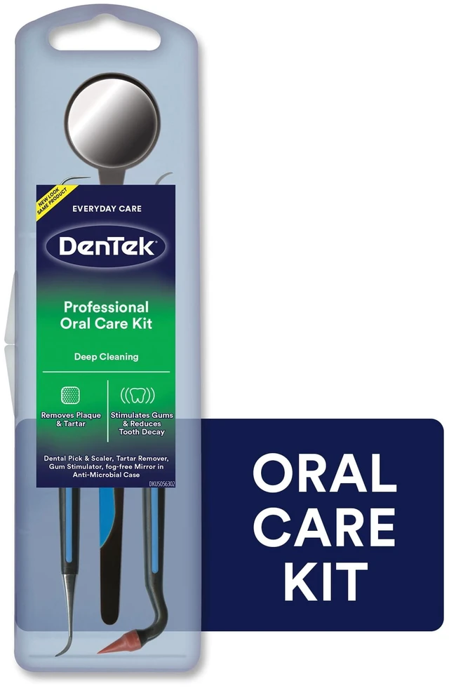 Main image of DenTek Professional Oral Care Kit - Dental Tools with Mirror, Pick, Scaler & Stimulator