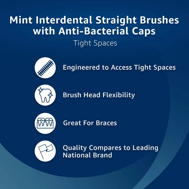 Alt view image 5 of 6 - Equate Interdental Brushes Tight Mint, 20 Count