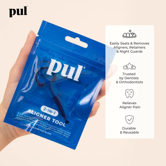 Alt view image 3 of 6 - PUL 2-in-1 Reusable Aligner Seating Chewie & Removal Tool Black