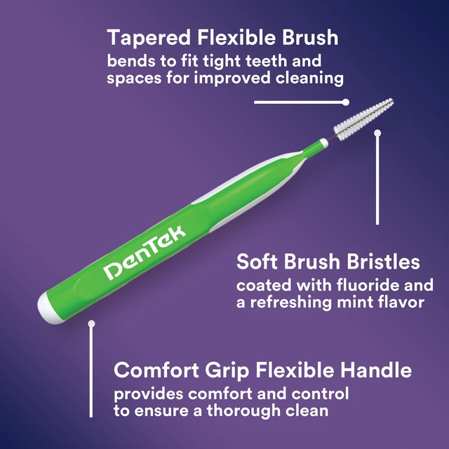 Alt view image 5 of 5 - DenTek Interdental Brushes, Tight, Mint Flavor, 16 Count