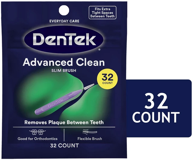 Main image of DenTek Slim Brush Advanced Clean Interdental Cleaners, Tight, 32 Count