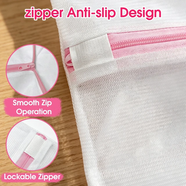 Alt view image 2 of 6 - 7-Piece Mesh Laundry Bags for Washing Machine with Anti-Rust Zipper, Multi-Size Reusable Delicates Wash Bags for Lingerie, Socks, Travel Storage