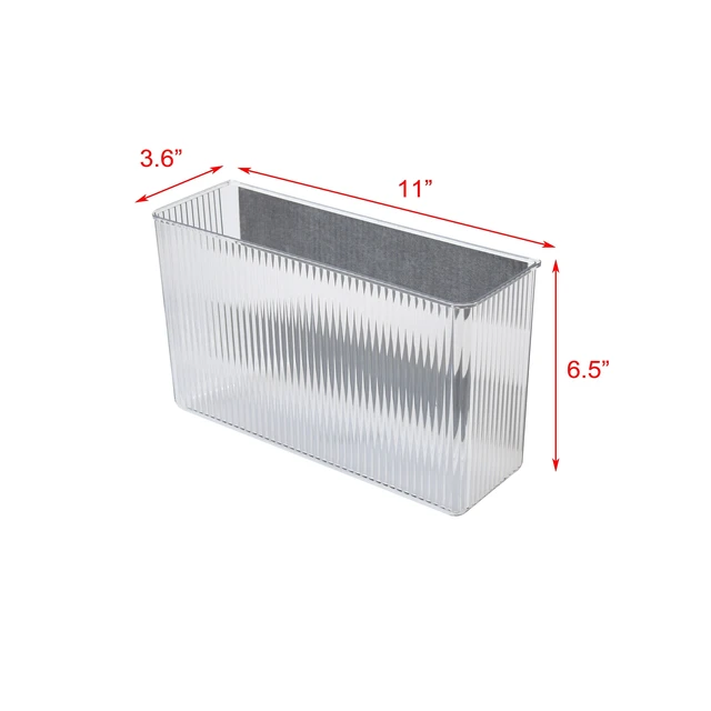 Alt view image 4 of 6 - Mainstays Magnetic Laundry Organizer Bin Clear for Washers and Dryers
