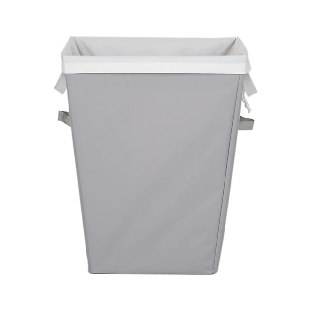 Alt view image 3 of 6 - Mainstays Laundry Hamper with Removable Liner, Slim Rectangular, Gray, Polyester