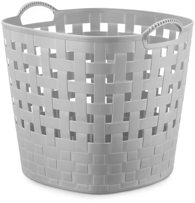 Main image of Whitmor Carry-All Tote with Handles, Breathable Woven Plastic, Gray