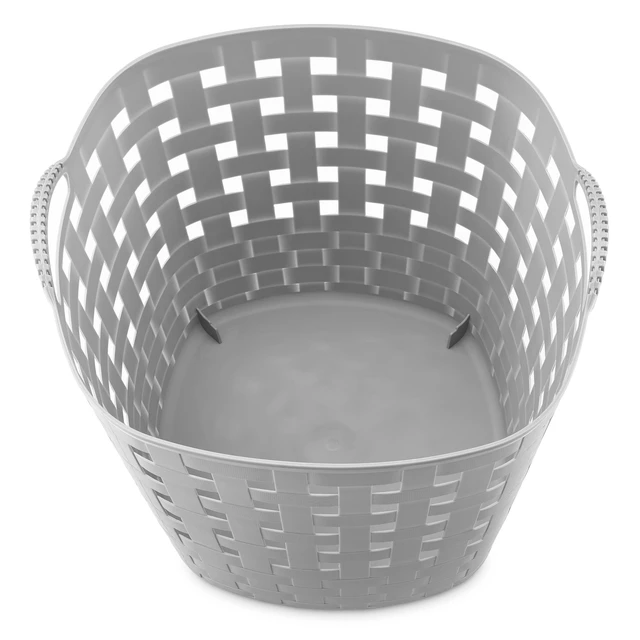 Alt view image 4 of 4 - Whitmor Carry-All Tote with Handles, Breathable Woven Plastic, Gray