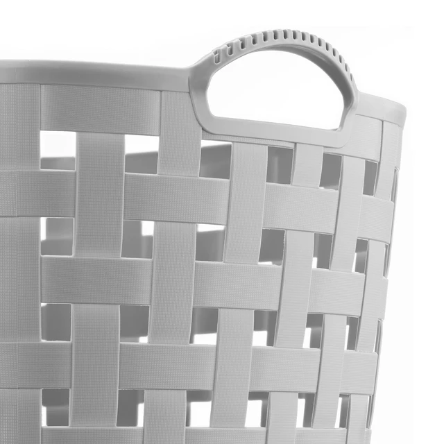 Alt view image 2 of 4 - Whitmor Carry-All Tote with Handles, Breathable Woven Plastic, Gray