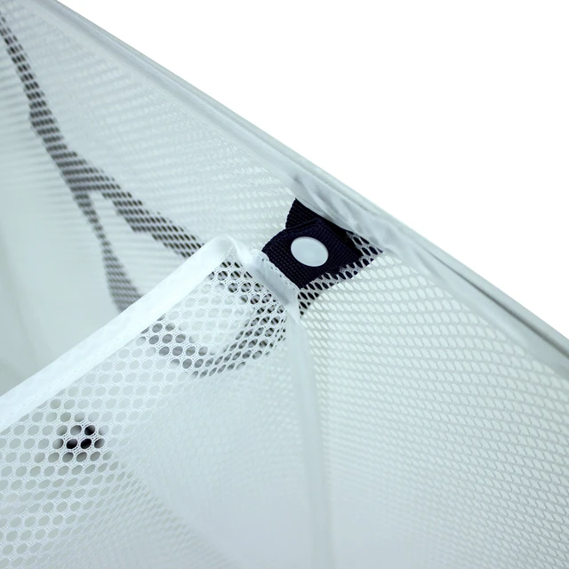 Alt view image 3 of 5 - Mainstays Pop-Up Mesh Triple Sort Laundry Basket, White, 16in x 16in x 28in