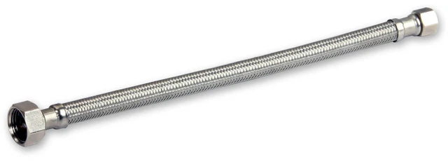Main image of Highcraft 27116-NL Lead Free Stainless Steel Braided Faucet Supply Line, 1/2" IPS x 3/8" Compression Fitting, 16"