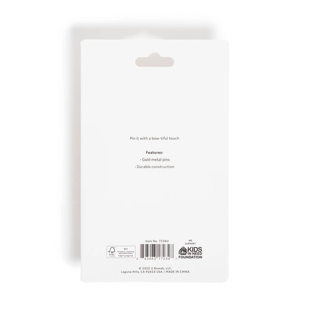 Alt view image 5 of 7 - U Brands Ribbon Push Pins, 8 Count, Gold