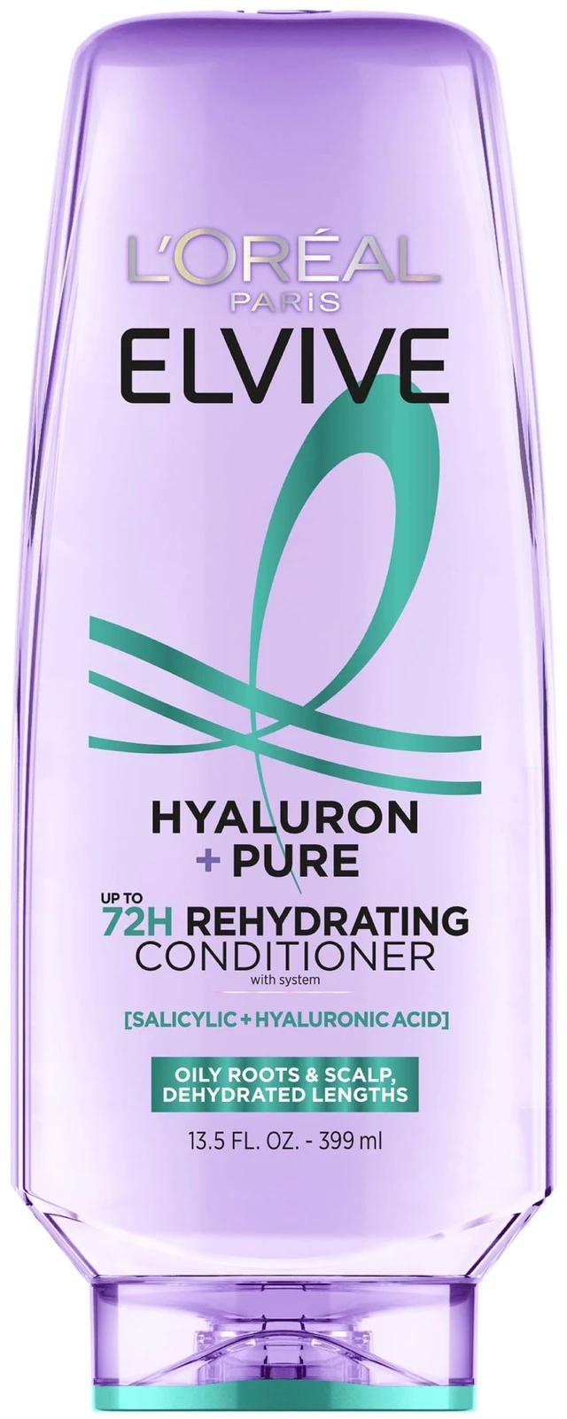 Main image of L'Oreal Paris Elvive Hyaluron Pure Moisturizing Hair Conditioner for Oily Hair, 13.5 fl oz