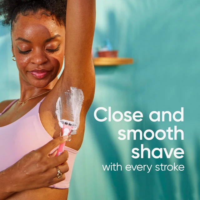 Alt view image 5 of 6 - Venus Sensitive Women's 3-Blade Disposable Razor, 3 Count, Pink