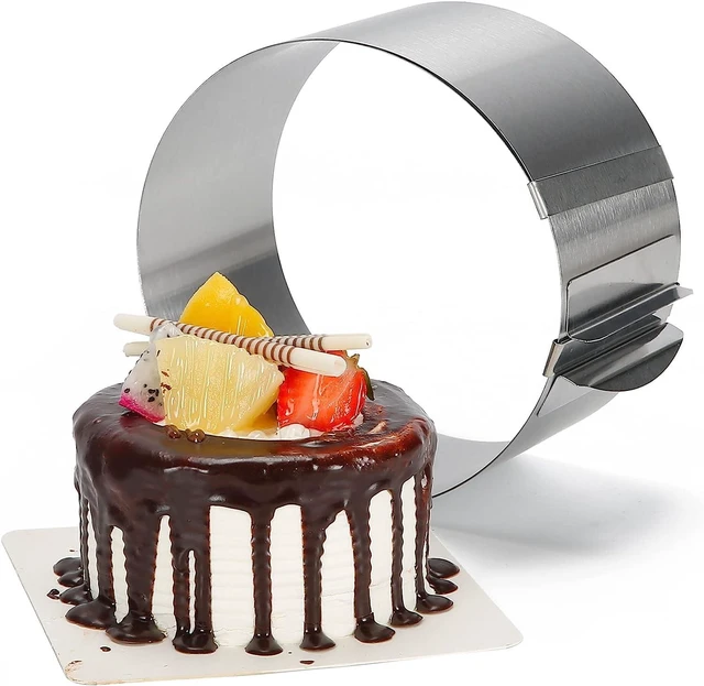 Main image of Adjustable Steel Cake Mold Ring, 6.25-12 Inches, Multipurpose Baking Ring, 1 Pack