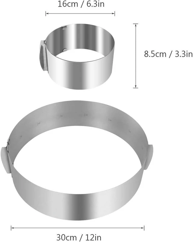 Alt view image 4 of 6 - Adjustable Steel Cake Mold Ring, 6.25-12 Inches, Multipurpose Baking Ring, 1 Pack