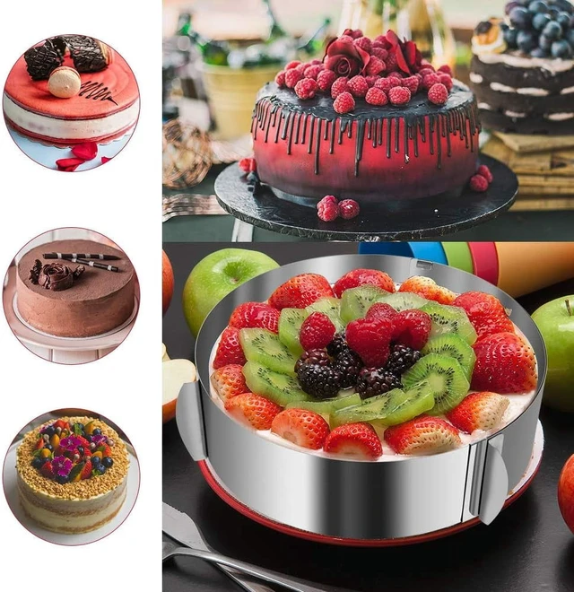 Alt view image 5 of 6 - Adjustable Steel Cake Mold Ring, 6.25-12 Inches, Multipurpose Baking Ring, 1 Pack