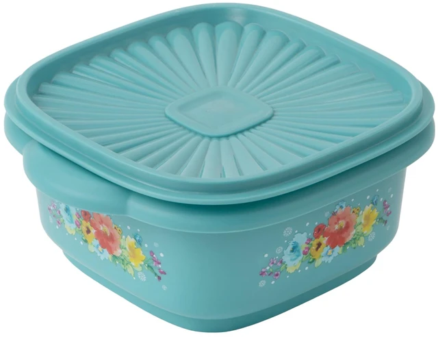 Main image of Pioneer Woman 5Cup Plastic Food Storage Container with Lid, Breezy Blossom