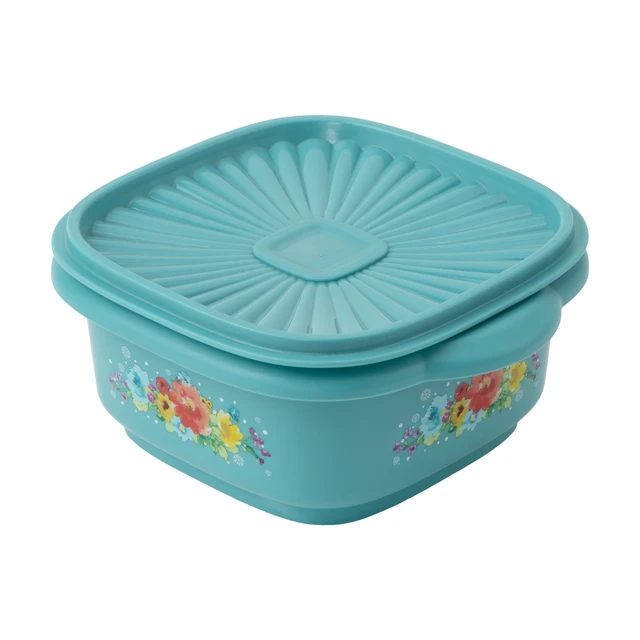 Alt view image 2 of 5 - Pioneer Woman 5Cup Plastic Food Storage Container with Lid, Breezy Blossom