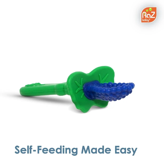 Alt view image 5 of 6 - RaZbaby RaZberry Infant Training Spoon, 2 Count, 6m+, Red & Blue