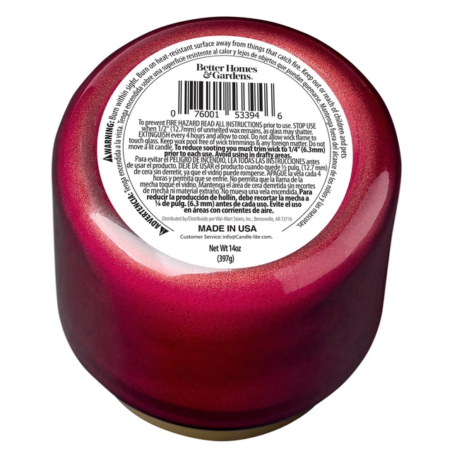 Alt view image 3 of 6 - Better Homes & Gardens 2-Wick Cranberry & Cherry Jar Candle, 14 oz
