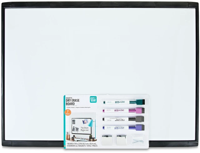 Main image of Pen+Gear Magnetic Dry Erase Board, Black, 17in x 23in x 0.65in
