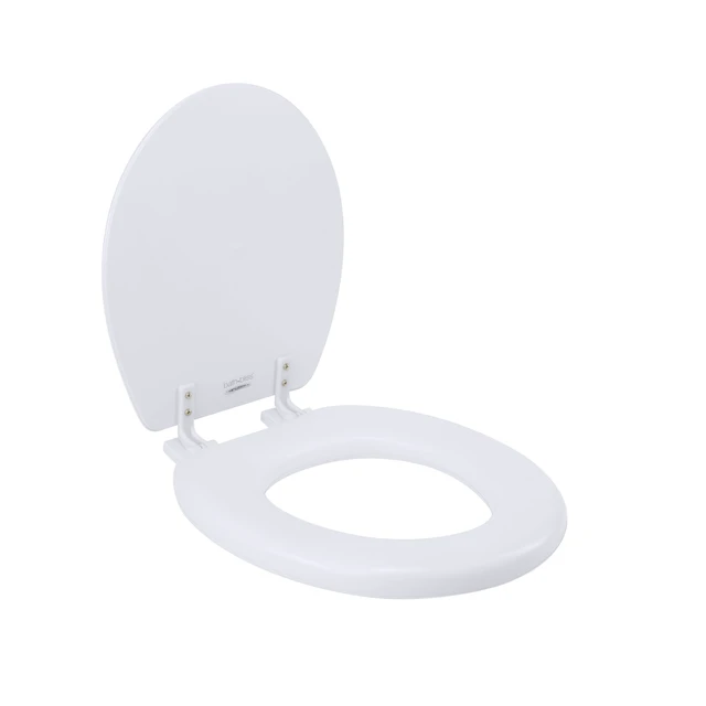 Alt view image 4 of 5 - Bath Bliss Extra Soft Vinyl Standard Round Toilet Seat, White